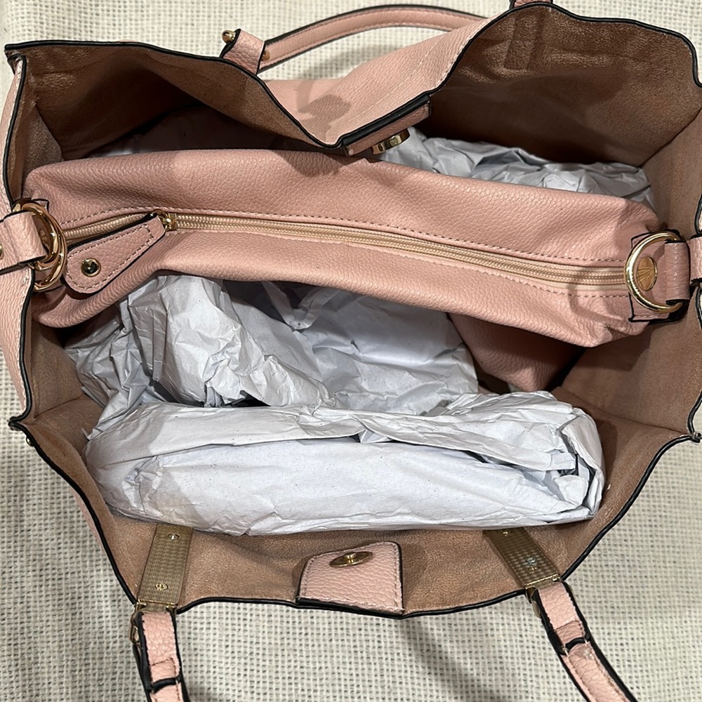 Marc New York Pink leather purse includes coin purse and pouch. 3 in 1
